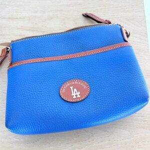 Dooney & Bourke LA Dodgers Blue Crossbody Bag with Brown Accents